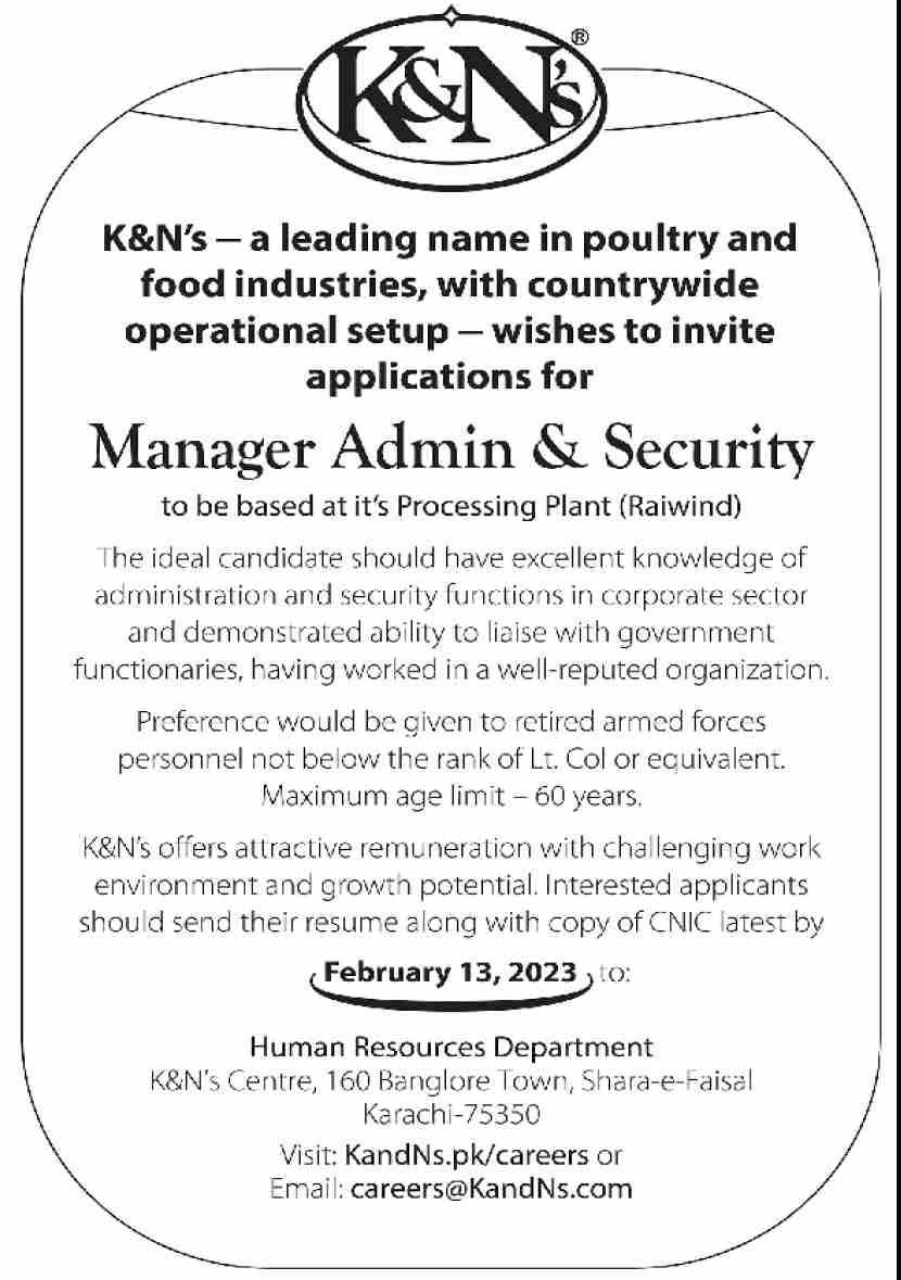 K&N's Jobs January 2023