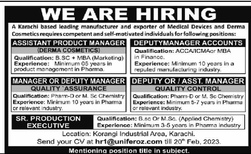 Leading Manufacturer Jobs February 2023