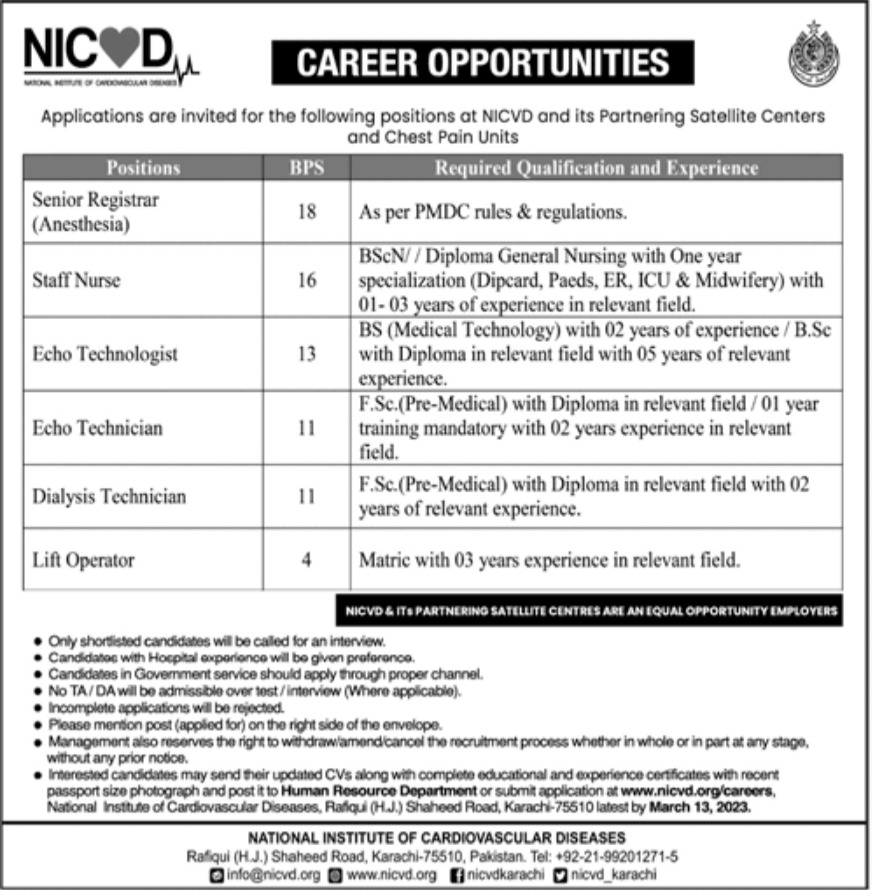 NICVD Jobs February 2023