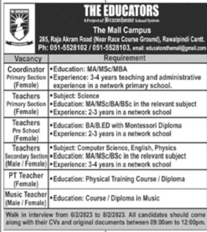 The Educators Jobs February 2023