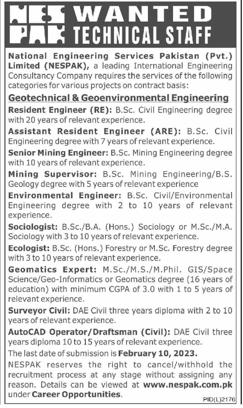NESPAK Jobs January 2023